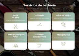 Plantilla De Sitio Para Servicios De Corte De Pelo, Barba Y Afeitado