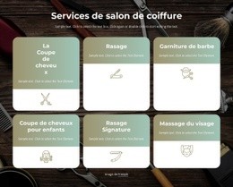 Services De Coupe De Cheveux, De Barbe Et De Rasage - Conception De Site Moderne