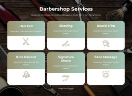 Haircut, Beard, And Shave Services - HTML Website Layout