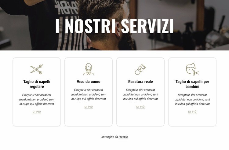 Modellazione della barba e trattamenti per il viso Modelli di Website Builder