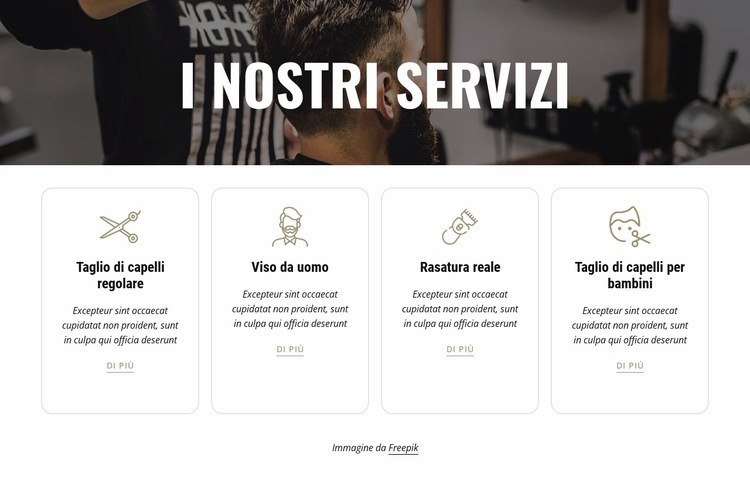 Modellazione della barba e trattamenti per il viso Progettazione di siti web