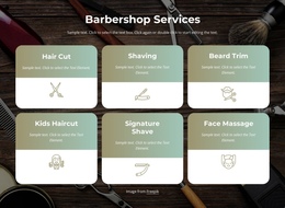 Haircut, Beard, And Shave Services - Simple One Page Template