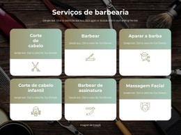 Serviços De Corte De Cabelo, Barba E Barba Modelo De Formulário CSS