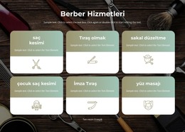 Saç Kesimi, Sakal Ve Traş Hizmetleri - HTML Web Sitesi Düzeni