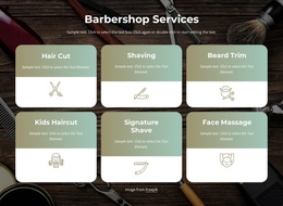 Haircut, Beard, And Shave Services Website Editor Free