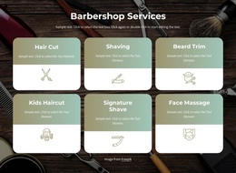 Haircut, Beard, And Shave Services - Website - Page Building