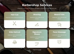 Haircut, Beard, And Shave Services - Web Page Template