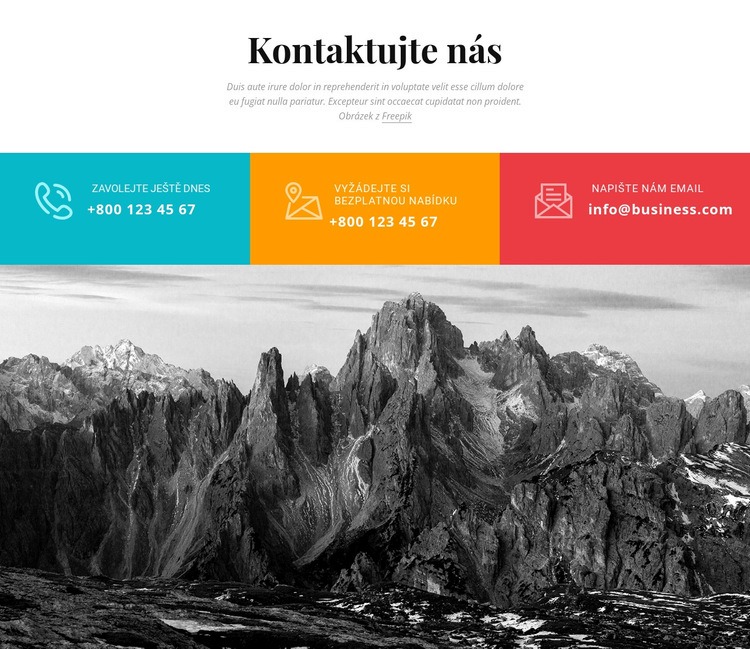 Barevné kontaktujte nás Šablona CSS
