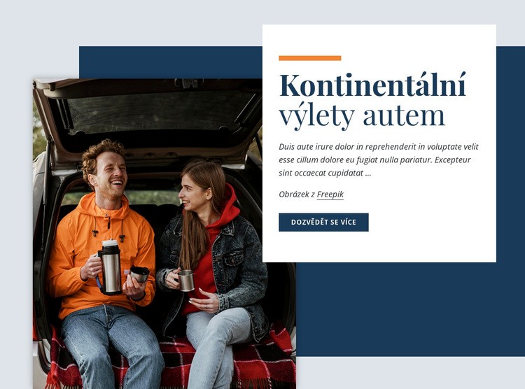 Kontinentální výlety autem Téma WordPress