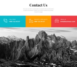 Colored Contact Us Free CSS Website Template