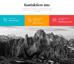 Kostenlose Online-Vorlage Für Farbig Kontaktieren Sie Uns