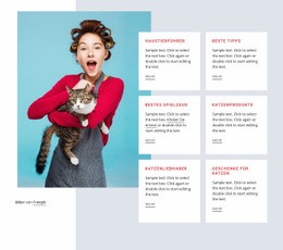 Website-Design Katzenführer Für Jedes Gerät