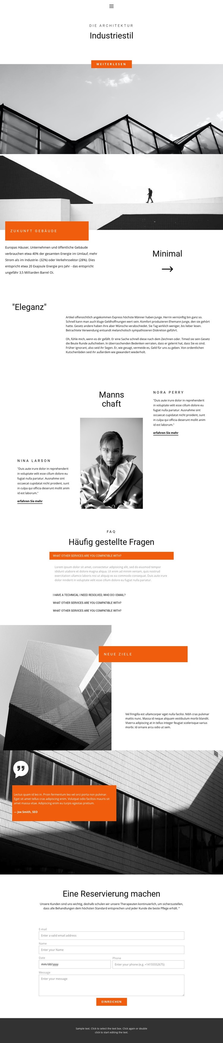 Schöne Städte Landing Page