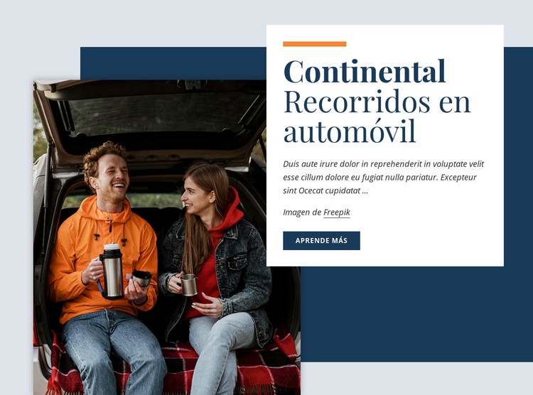 Tours en coche continental Creador de sitios web HTML