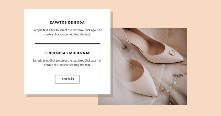 Zapatos de boda Página de destino