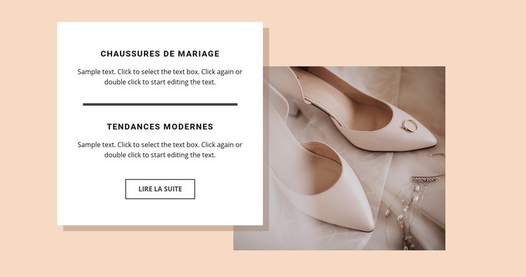 Chaussures de mariage Conception de site Web