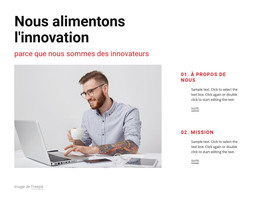 Nous Sommes Des Innovateurs - Modèle D'Une Page