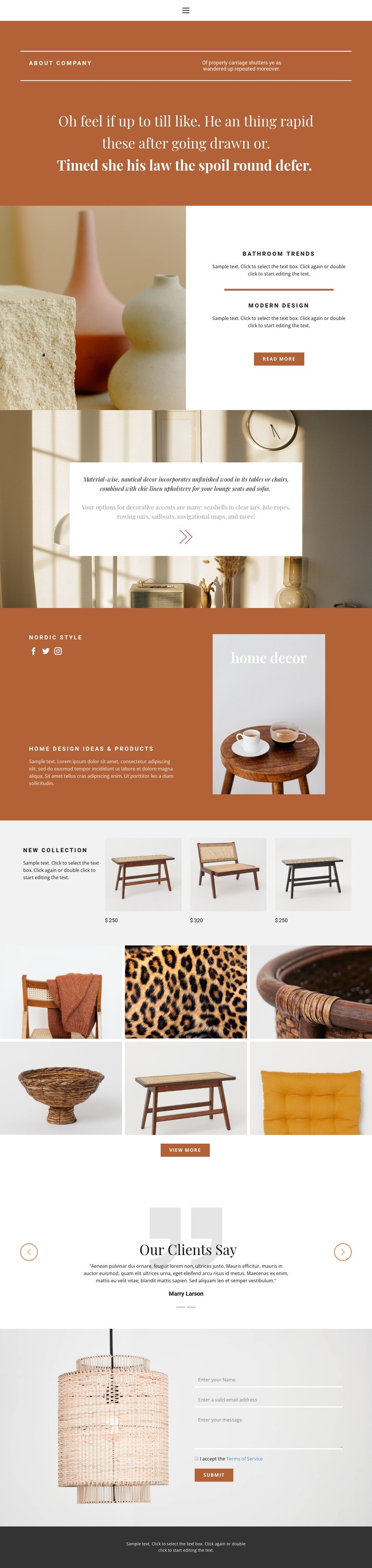 Interior solutions Homepage Design