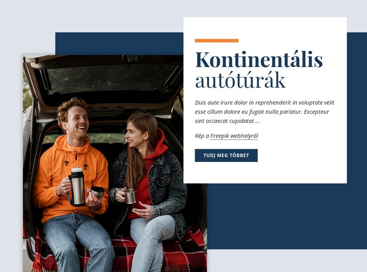 Kontinentális autótúrák HTML Sablon