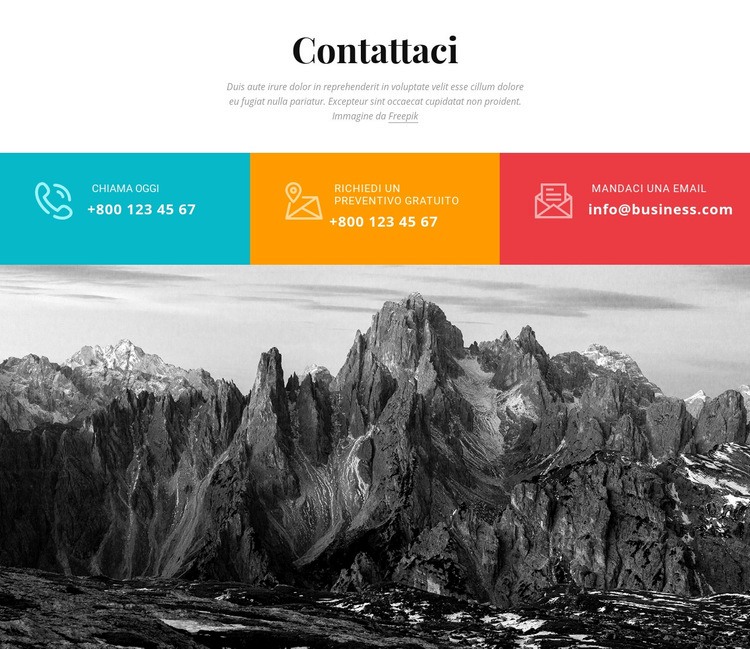 Coloured contattaci Costruttore di siti web HTML