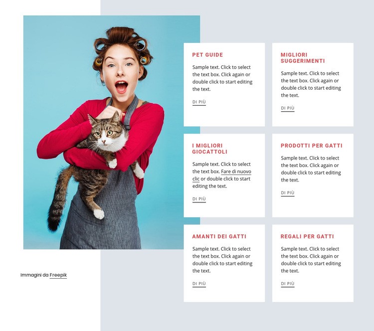 Guida per gatti Costruttore di siti web HTML
