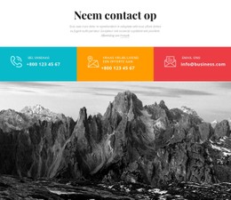 Gekleurd Neem Contact Met Ons Op Gratis CSS-Websitesjabloon