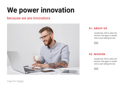 We Are Innovators - Customizable Professional One Page Template