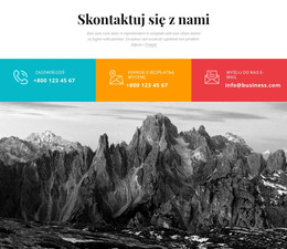 Projekt HTML Dla Kolorowe Skontaktuj Się Z Nami