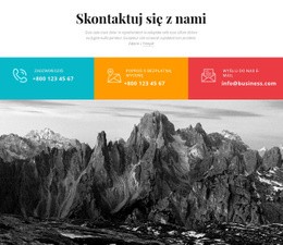 Kolorowe Skontaktuj Się Z Nami - Inspiracja Szablonem HTML5