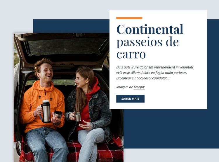 Continental Car Tours Maquete do site