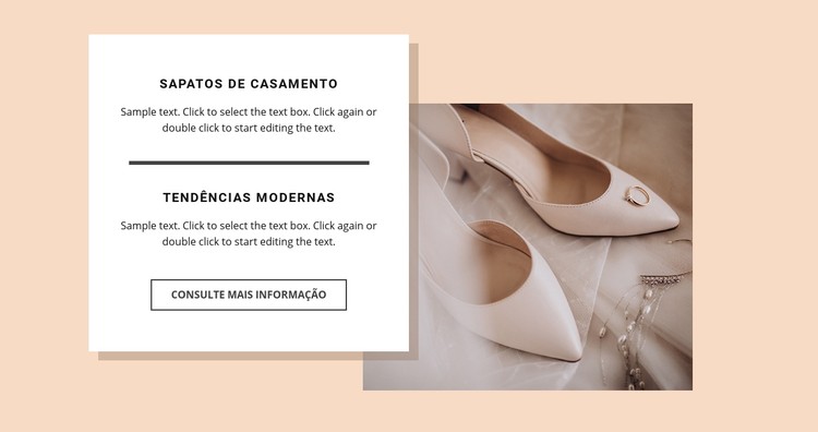 Sapatos de casamento Template CSS