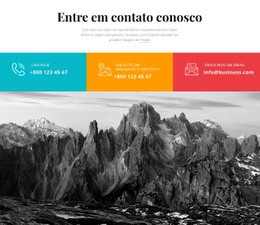 Coloridos Nos Contate - Inspiração De Modelo HTML5