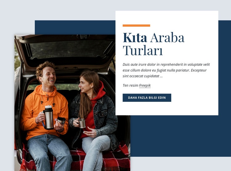 Kıta Araç Turları Web Sitesi Mockup'ı