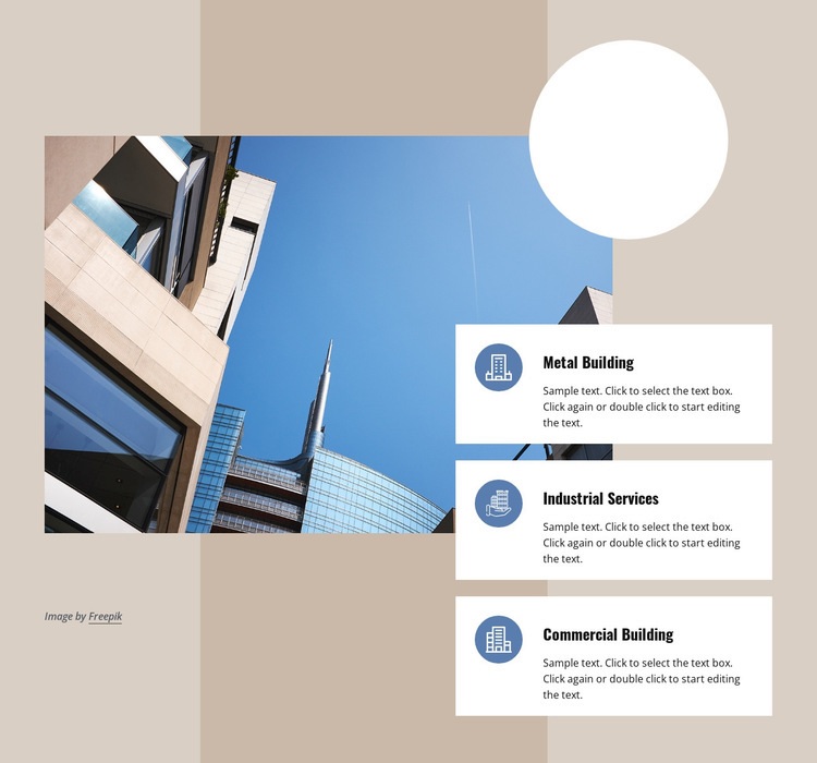 Industrial and commercial buildings Wix Template Alternative