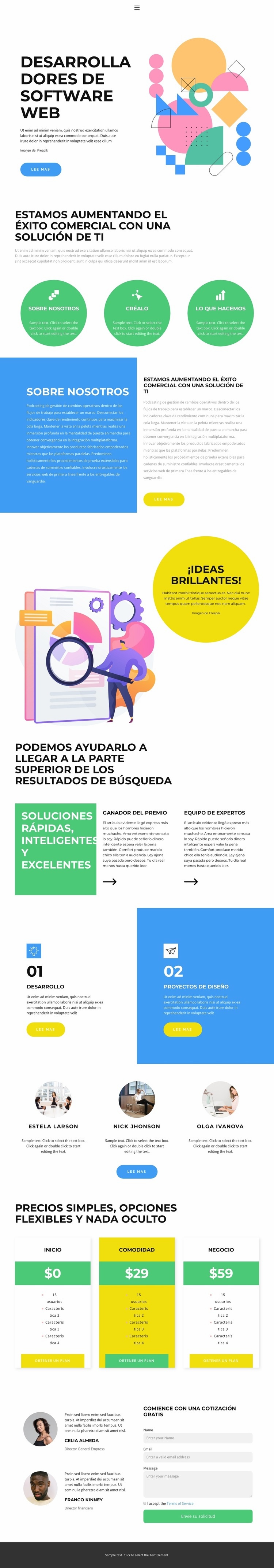 Desarrollo desde cero Diseño de páginas web