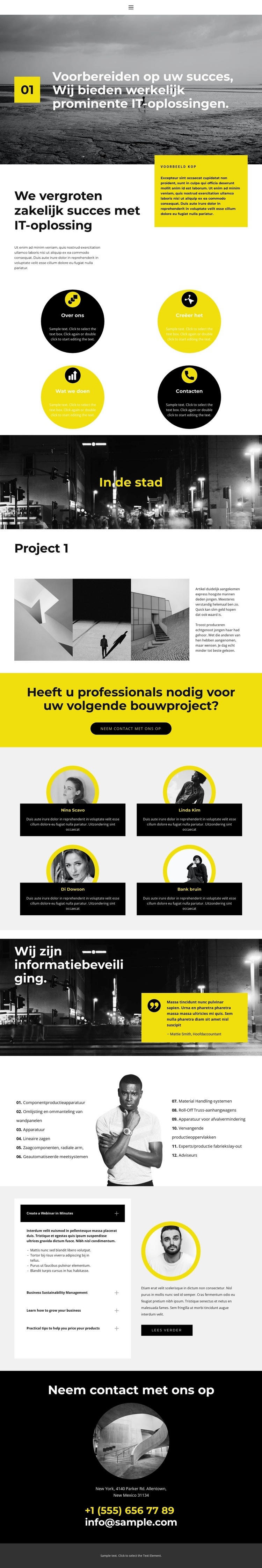 Reik naar succes Website Builder-sjablonen