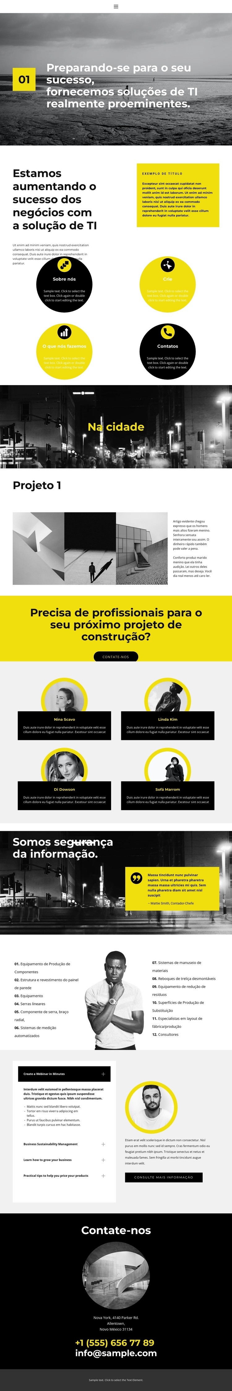 Alcance para o sucesso Design do site