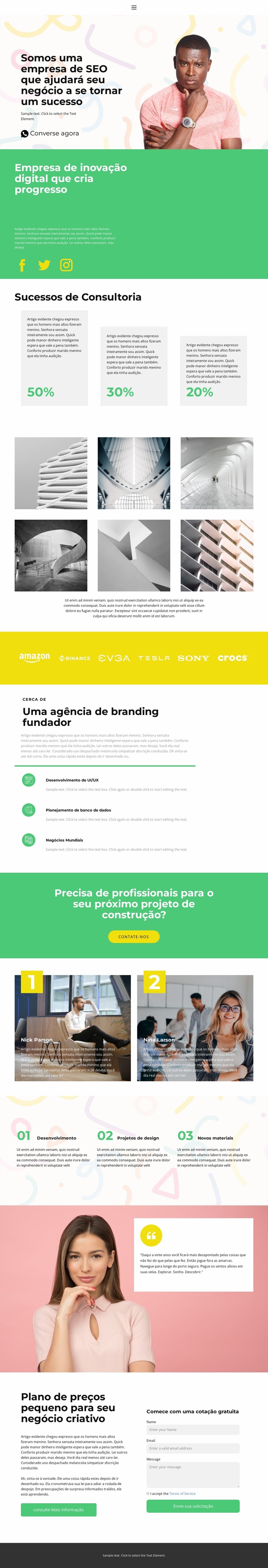 Vitória dos concorrentes Template Joomla