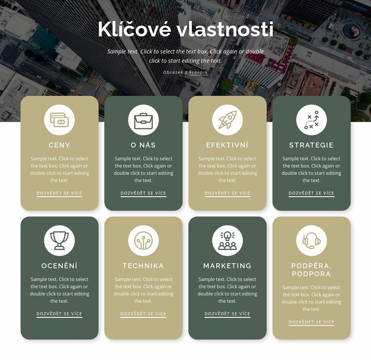 8 Klíčové vlastnosti Šablona CSS