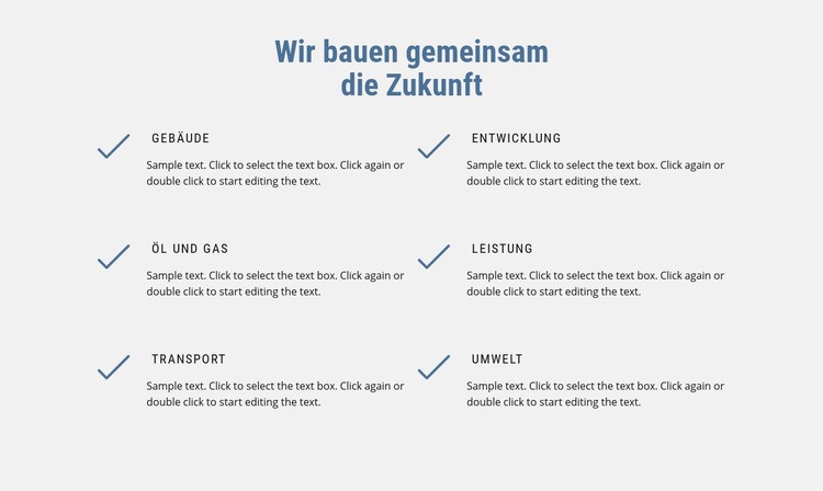 Wir bauen die Zukunft HTML Website Builder