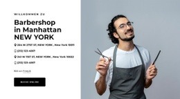 Bildschirm-Mockup Für Friseursalon In New York