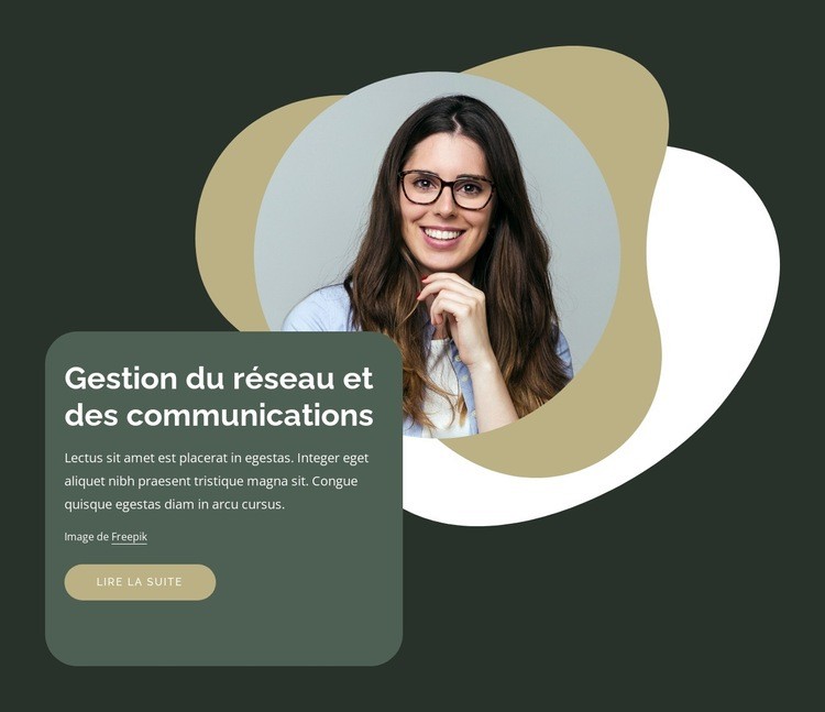 Gestion des communications Modèles de constructeur de sites Web