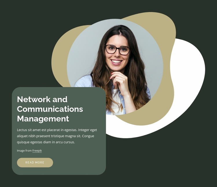 Communications management Homepage Design