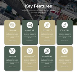 8 Key Features - Fully Responsive Template