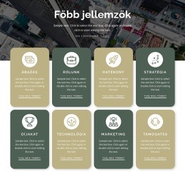 8 Főbb Jellemzők – Teljesen Reszponzív Sablon