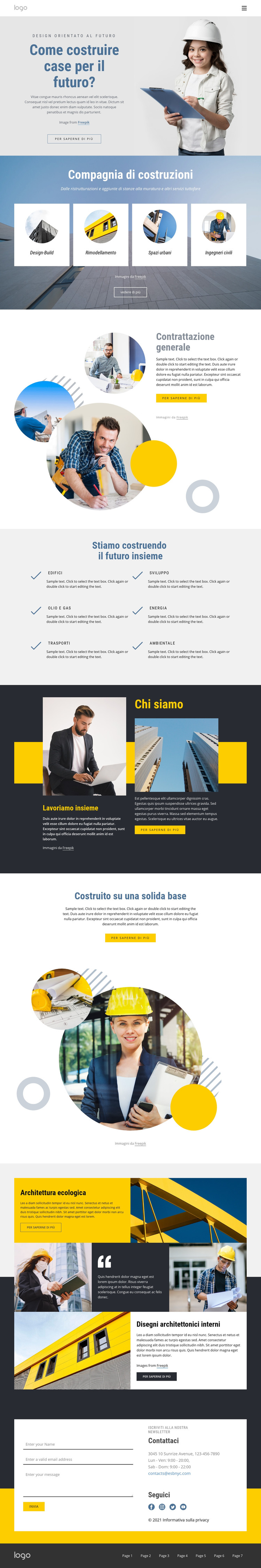 Società di appalto generale Modello HTML