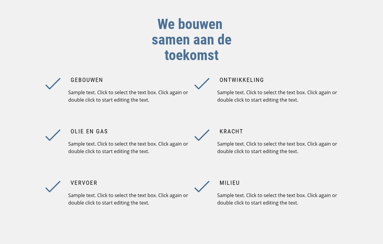 We bouwen aan de toekomst HTML5-sjabloon