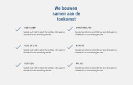 We Bouwen Aan De Toekomst Website-Ontwerp