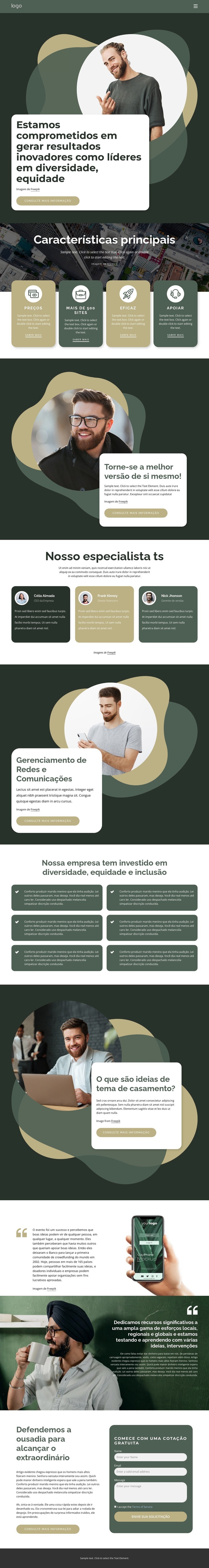 Empresa industrial de sucesso Landing Page