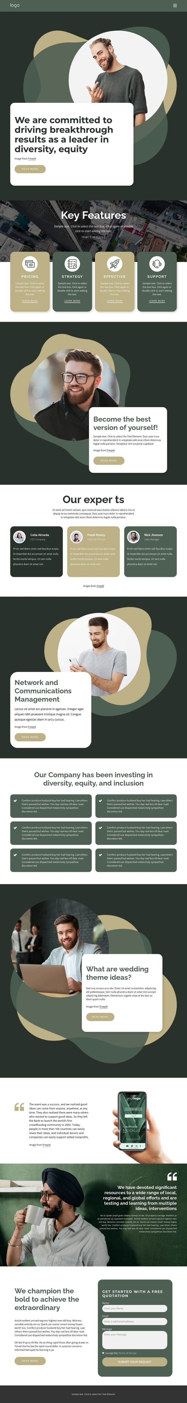 Successful industrial company Squarespace Template Alternative